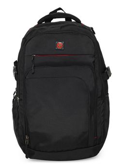 Swiss Brand - WARSAW Black Color Hard Medium Size Backpack - TSBLWAR001U