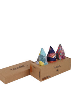Tossido - Multi-Colour Printed Pocket Squares (Set of 3)