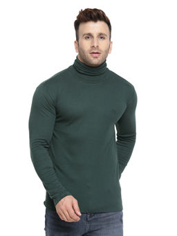 CHKOKKO - Green Turtle Neck T-Shirt