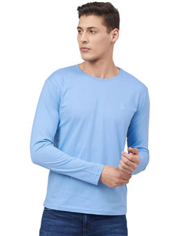 CHKOKKO - Blue Round Neck T-Shirt