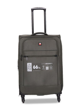 Swiss Brand - BARCELONA Olive Color Polyester Material Soft 24" Medium Trolley