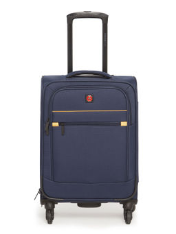Swiss Brand - BARCELONA Navy Color Polyester Material Soft 20" Cabin Trolley