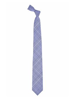 The Tie Hub - Blue Checkered 100% Silk 7 Fold Necktie