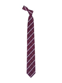 The Tie Hub - Maroon Plaid 7 Fold Silk Necktie By The Tie Hub