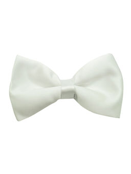 The Tie Hub - White Silk Pre Tie Bow Tie