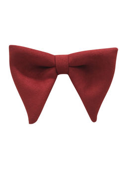 The Tie Hub - Maroon Suede Butterfly Bowtie