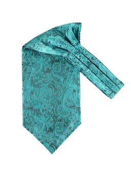 The Tie Hub - Royal Paisley Turquoise Cravat For Men