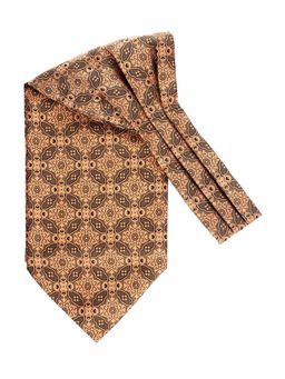 The Tie Hub - Flower Network Beige Floral Cravat For Men