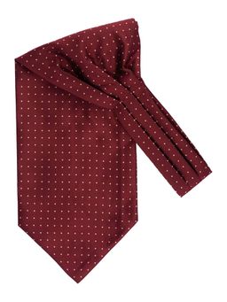 The Tie Hub - Maroon With Yellow Mini Polka Cravat For Men