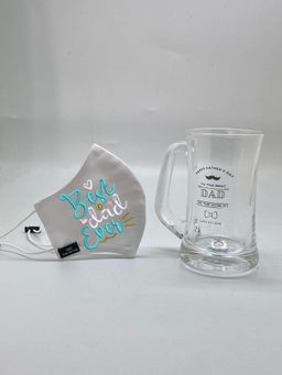 The Tie Hub - Best Dad Ever Face Mask With Beer Mug