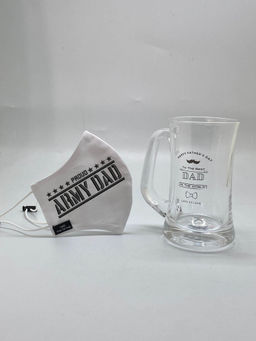 The Tie Hub - Proud Army Dad Face Mask With Beer Mug