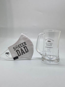 The Tie Hub - Soccer Dad Face Mask With Beer Mug