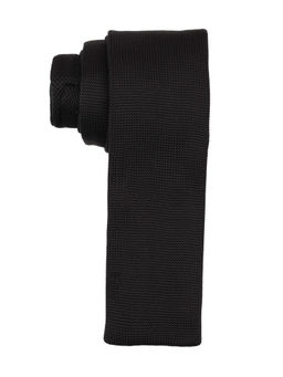 The Tie Hub - Necktie - Knit Solid Necktie - Black
