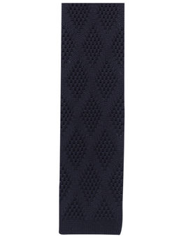 The Tie Hub - Revington Diamond Black Knitted Necktie