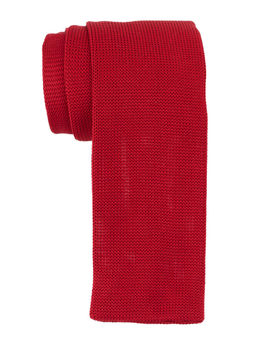 The Tie Hub - Maroon Woven Tie