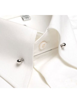 The Tie Hub - Lapel Pin - Heresies Barbell-Style Collar Bar Silver