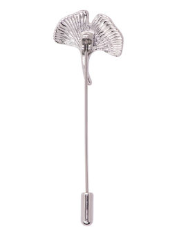 The Tie Hub - Silver Flower Metal Lapel Pin