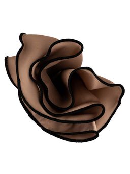 The Tie Hub - Khakhi With Black Border Pocket Circular