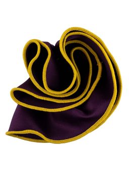 The Tie Hub - Purple With Yellow Pocket Circular