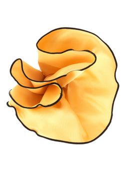 The Tie Hub - Freehand Yellow With Black Border Pocket Square For Men By The Tie Hub