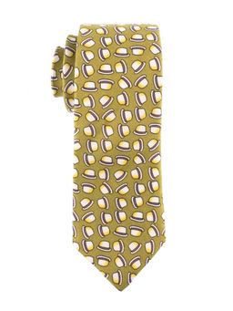 The Tie Hub - Hat Print Silk Green Necktie