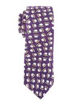 The Tie Hub - Hat Print Silk Purple Necktie