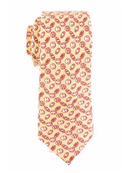 The Tie Hub - Cookies Print Silk Cream Necktie