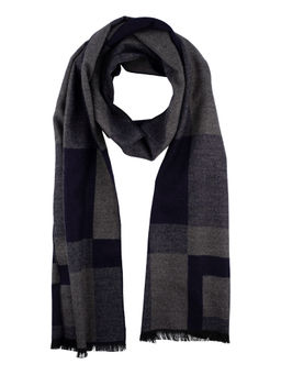 The Tie Hub - Grey Self Design Scarf