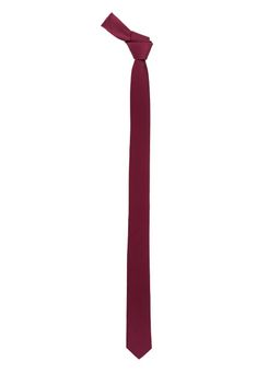 The Tie Hub - Solid Maroon Ultra Thin Microfiber Necktie