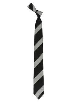 The Tie Hub - Dual Black And Grey Stripe Necktie