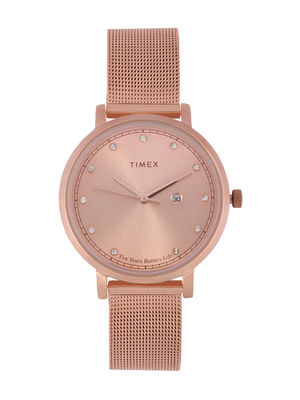 timex rose gold women's watch tw000w208