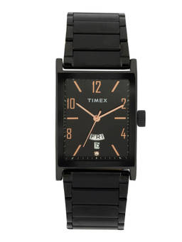 Timex - Trendline Rectangle 21mm Black Dial Analog Men Watch - TW000L521