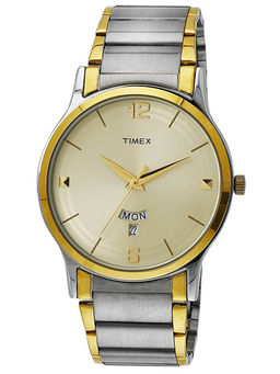 Timex - Classics Beige Round Analog Casual Watch -TW000R426