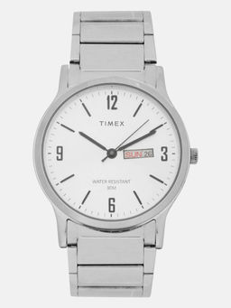 Timex - Round 21mm Silver Dial Analog Men Watch - TW000R434