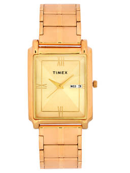 Timex - Trendline Rectangle 21mm Champagne Dial Analog Men Watch - TW000W910