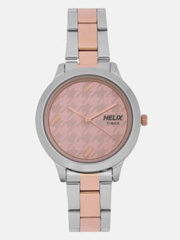 Helix - Pink Round Dial Analog Watch - TW022HL12