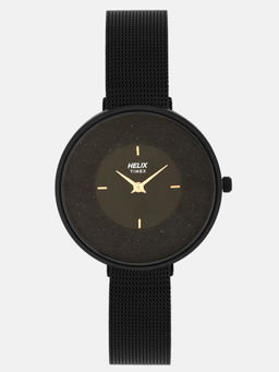 Helix - Black Round Dial Analog Watch - TW031HL10