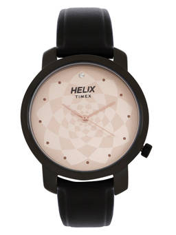 Helix - Beige Round Dial Analog Watch - TW032HL04