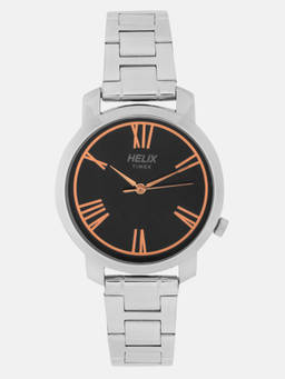 Helix - Black Round Dial Analog Watch - TW032HL13