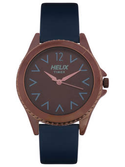 Helix - Brown Round Dial Analog Watch - TW035HL08