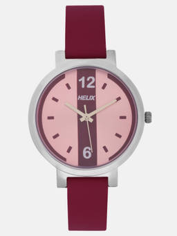 Helix - Pink Round Dial Analog Watch - TW041HL07