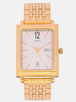 Timex - Rectangle 28mm Silver Dial Analog Men Watch - TW0TG6400