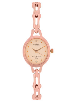 Timex - Rose Gold Oval Dial Analog Watch - TW0TL9309