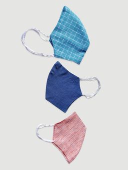 Twenty Dresses by Nykaa Fashion - Mixed Style Woven Reusable Face Mask (Pack of 3)