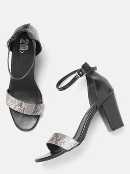 Twenty Dresses by Nykaa Fashion - Black Glamour On The Move Heels