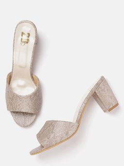 Twenty Dresses by Nykaa Fashion - Gold Walking On The Wild Side Heels