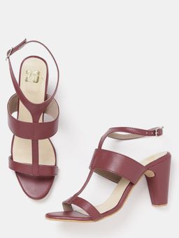 Twenty Dresses by Nykaa Fashion - Maroon Light Up The Dance Floor Heels