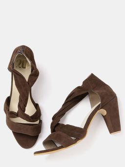 Twenty Dresses by Nykaa Fashion - Brown Knot Your Average Heels