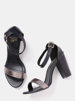 Twenty Dresses by Nykaa Fashion - Black Guns And Metals Heels