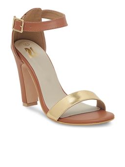 Twenty Dresses by Nykaa Fashion - Tan A Touch Of Gold Heels